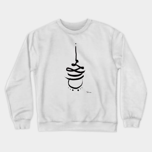 Unique Zodiac Unalome Taurus Birthday Minimalistic Zen Elegant Goth Crewneck Sweatshirt by Whimsical Splendours